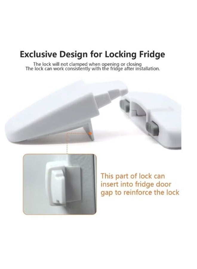 YJ The door lock of the household refrigerator freezer is white to prevent the baby from pinching his hands - Image 2