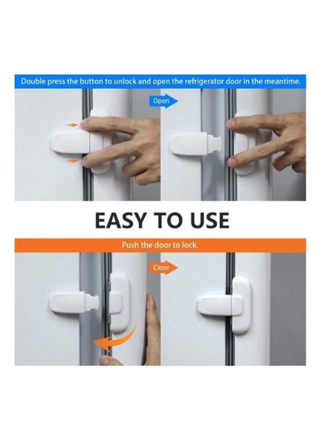 YJ The door lock of the household refrigerator freezer is white to prevent the baby from pinching his hands - Image 5