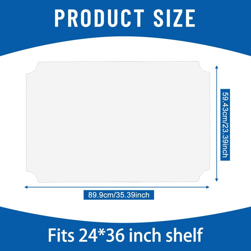 Frienda Set of 5 Wire Shelf Liner 24 x 36 inches Heavy Duty Shelf Liners Packed Flat for Wire Shelving, Waterproof Non Adhesive Plastic Mat for Metal Rack Kitchen Shelves, Shoe Rack - Image 2