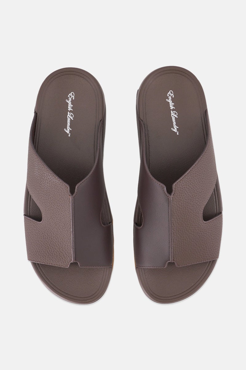 English Laundry Men Slip On Arabic Sandals, Brown  - Image 3