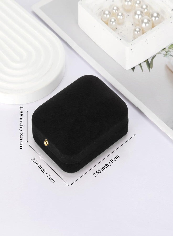 KUKUVR 2 Pieces Velvet Necklace Pendant Box, Elegant Jewelry Gift Holder Case for Women (Black) - Image 5