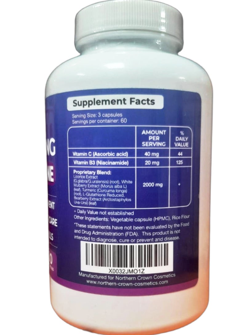 Northern Crown Cosmetics Skin Whitening Glutathione, 2000mg - 180 Vegan Capsules | Best Price UAE | Dubai, Abu Dhabi Northern Crown Cosmetics Skin Whitening Glutathione, 2000mg - 180 Vegan Capsules | Best Price UAE | Dubai, Abu Dhabi