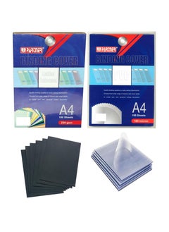PARTNER 200-Piece A4 Size Black Binding Sheet And Clear Sheet Set  - Image 1