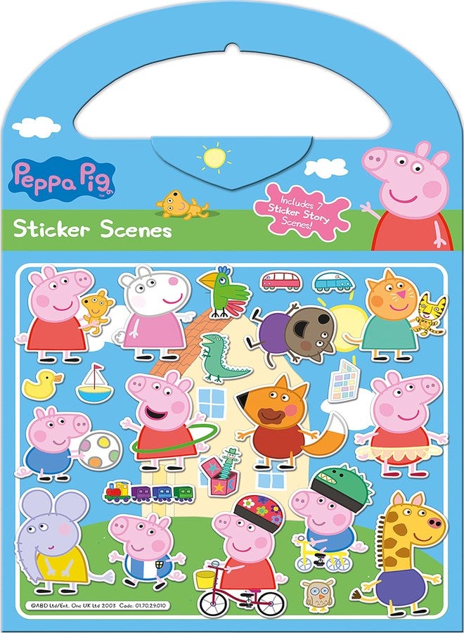 Paper Projects 01.70.29.010 Peppa Pig Activity Set-Includes Six Scenes and Over 50 Stickers, Blue, 23.5cm x 15.5cm - Image 1