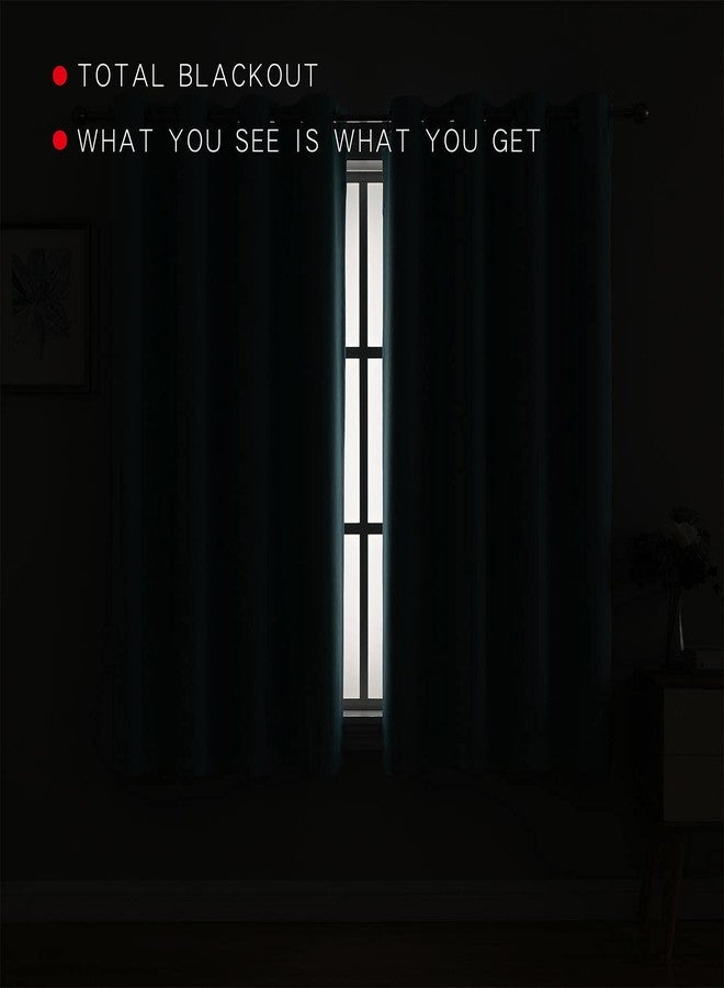 G2000 100% Blackout Curtains for Bedroom Living Room 84 Inches Long Turquoise Room Darkening Window Grommet Thermal Lined Insulated Light Blocking Noise Reducing 2 Panels - Image 3