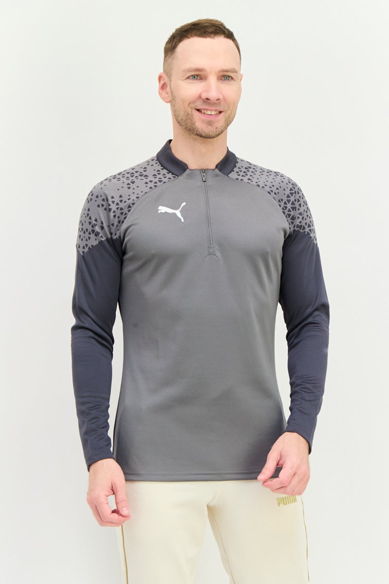 PUMA Men Sportswear Fit Long Sleeves Training Jersey, Grey - Image 1
