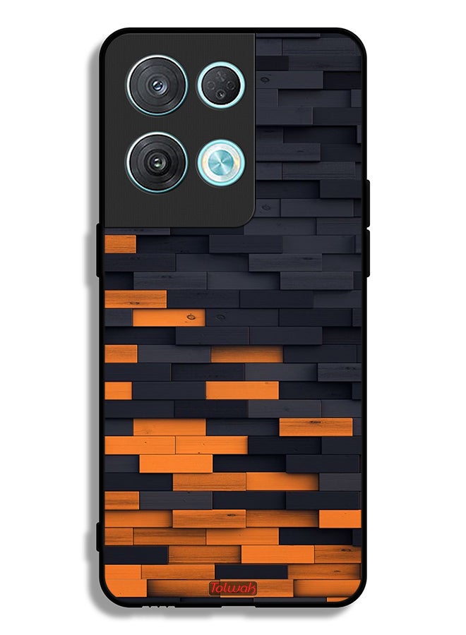 Tolwak Oppo Reno8 Pro 5G Protective Case Cover Wooden Wall - Image 2