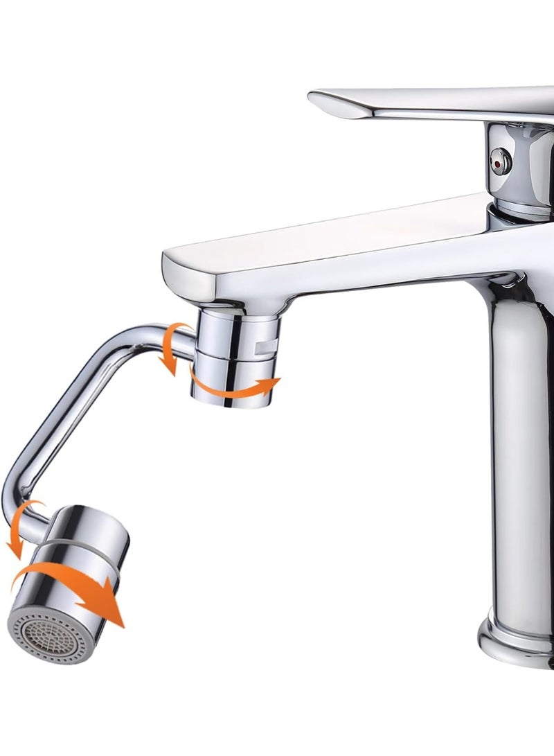 امتداد صنبور دوار 1080°، مهوية صنبور 360° - وضعي رش، مواد من النحاس، امتداد صنبور لمطبخ الحوض وحوض الحمام، مهوية لصنبور الحوض - Image 1