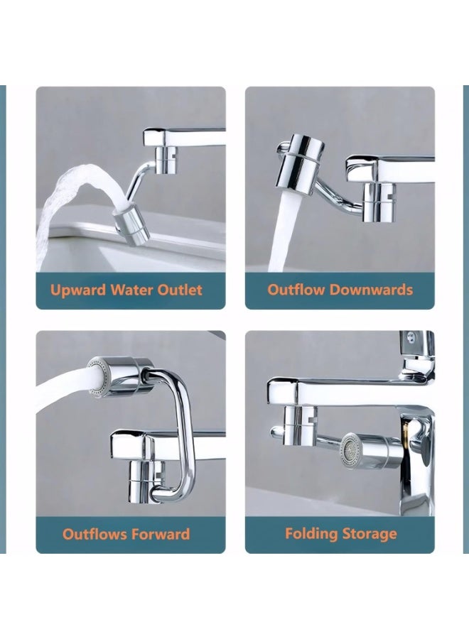 امتداد صنبور دوار 1080°، مهوية صنبور 360° - وضعي رش، مواد من النحاس، امتداد صنبور لمطبخ الحوض وحوض الحمام، مهوية لصنبور الحوض - Image 3