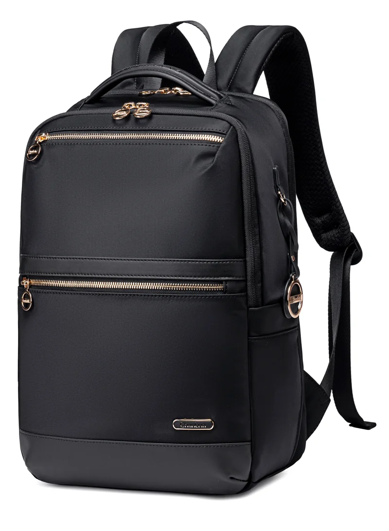 Premium Durable Water-Resistant Computer Backpack for Women Multifunctional Anti-Theft Lightweight Daypack for Casual Travel School College, CB00766- Black