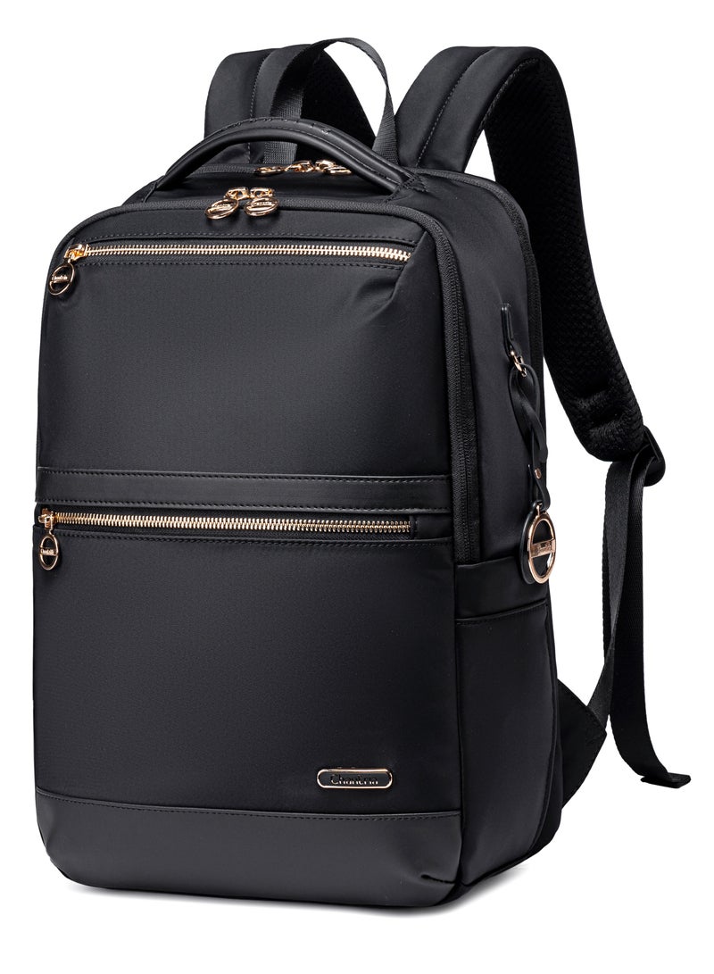 Chantria Premium Durable Water-Resistant Computer Backpack for Women Multifunctional Anti-Theft Lightweight Daypack for Casual Travel School College, CB00766- Black - Image 1
