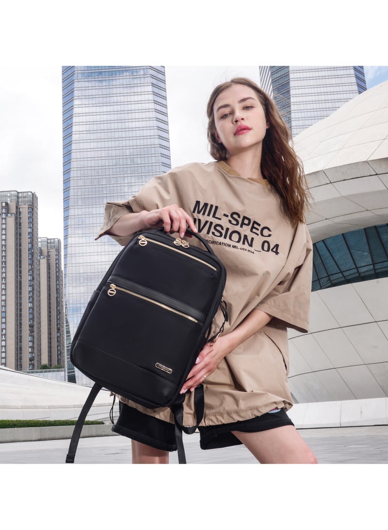 Chantria Premium Durable Water-Resistant Computer Backpack for Women Multifunctional Anti-Theft Lightweight Daypack for Casual Travel School College, CB00766- Black - Image 5