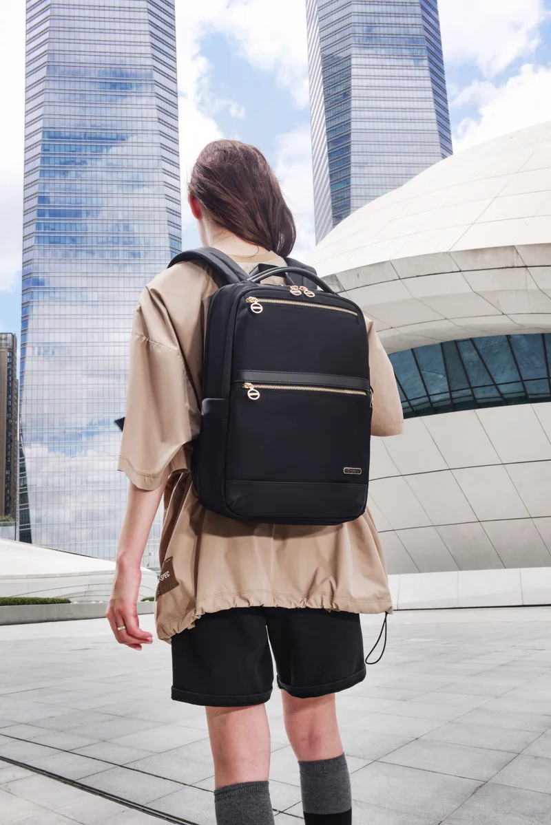 Chantria Black Premium Durable Water-Resistant Computer Backpack for Women Multifunctional Anti-Theft Lightweight Daypack for Casual Travel School College, CB00766, Black for Women | Best Price UAE