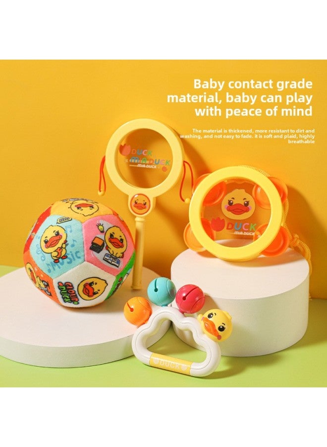 Rattle Newborn Baby Toys 0 To 3 Months Old 1 Educational Early Education 3 6 Baby Head Grip Training Sand Hammer-Color:Duck Sand Hammer 2 + Rattle - Image 4