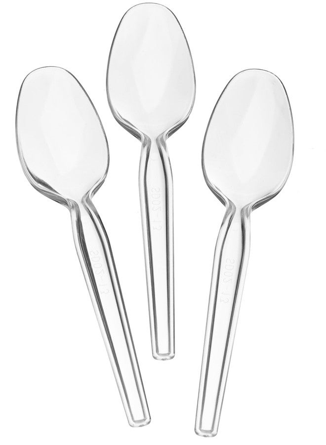 Settings [200 Count] Settings Plastic Clear Teaspoons, Heavyweight Disposable Cutlery, Great For Home, Office, School, Party, Picnics, Restaurant, Take-out Fast Food, Outdoor Events, Or Every Day Use, 4 Bags - Image 2