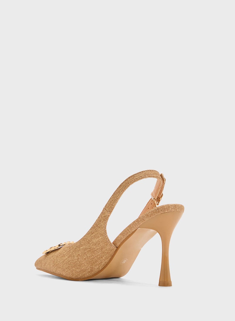 BR High Heeled Sling Back Pump  - Image 3