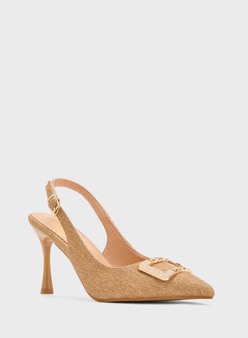 BR High Heeled Sling Back Pump  - Image 2