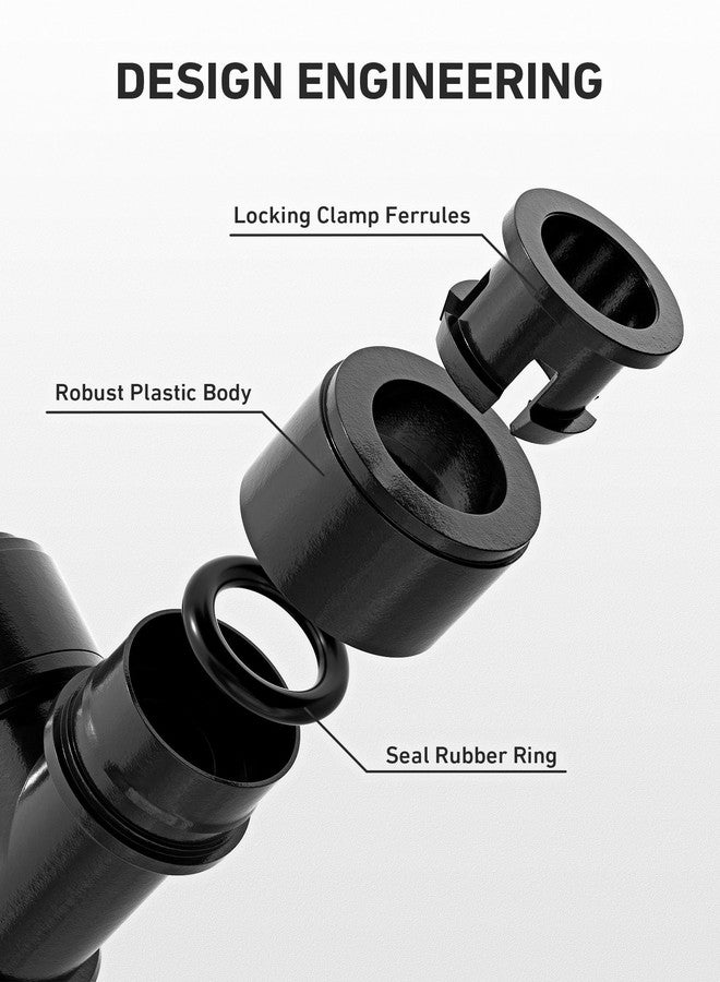 EVOULTES 16 Pack 1/4" Quick Connect Drip Irrigation Tee Fittings for 1/4 Inch Irrigation Tubing, Leak Free Fitting for Drip Irrigation System, Durable & Easy to Install for Gardens & Farms - Image 3