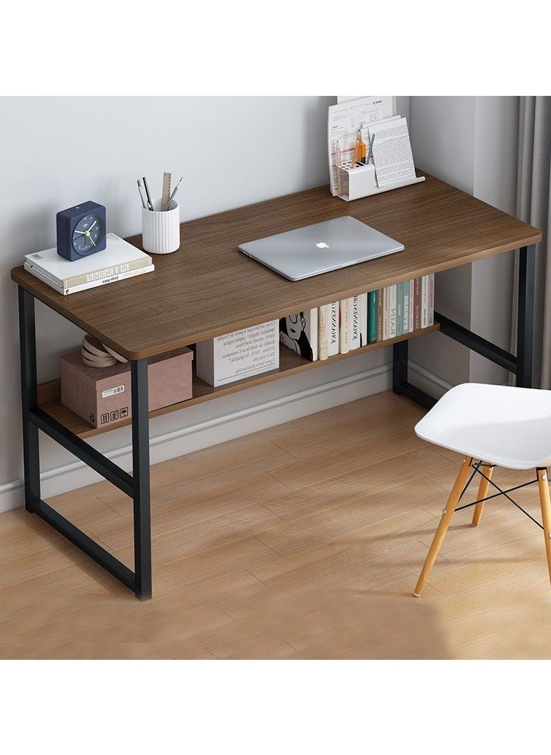 C&C Home - Computer Desk with Bookshelf Modern Sturdy Writing Desk Table - Image 1