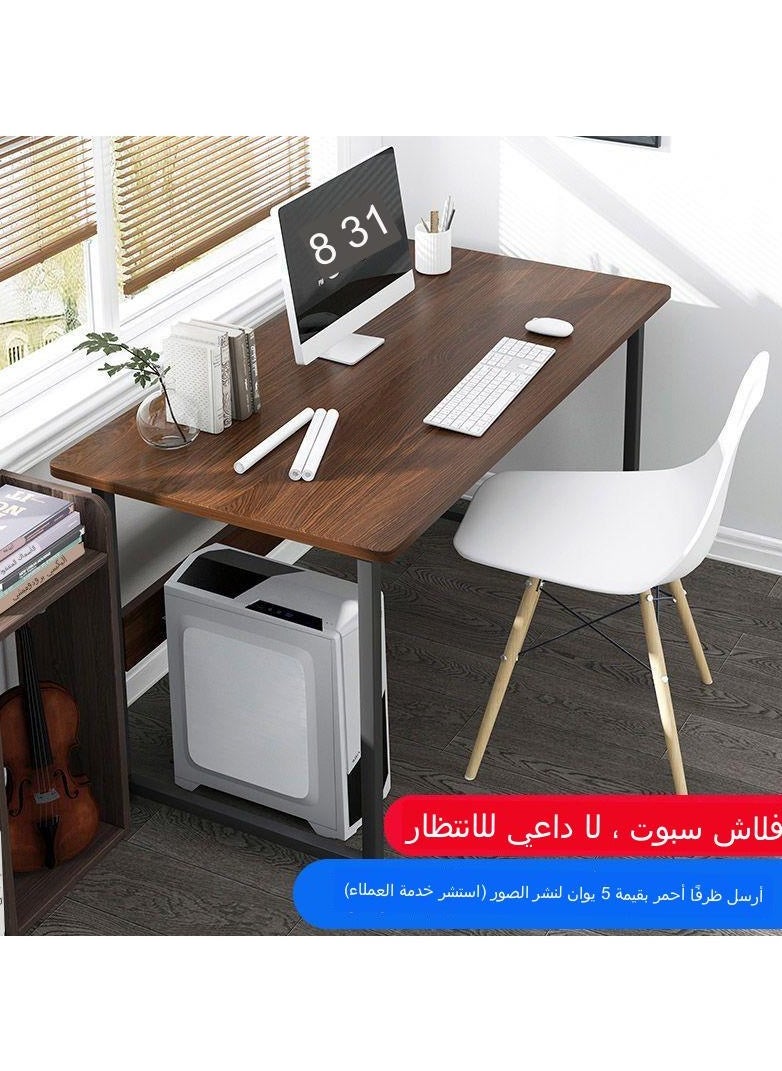 C&C Home - Computer Desk with Bookshelf Modern Sturdy Writing Desk Table - Image 1