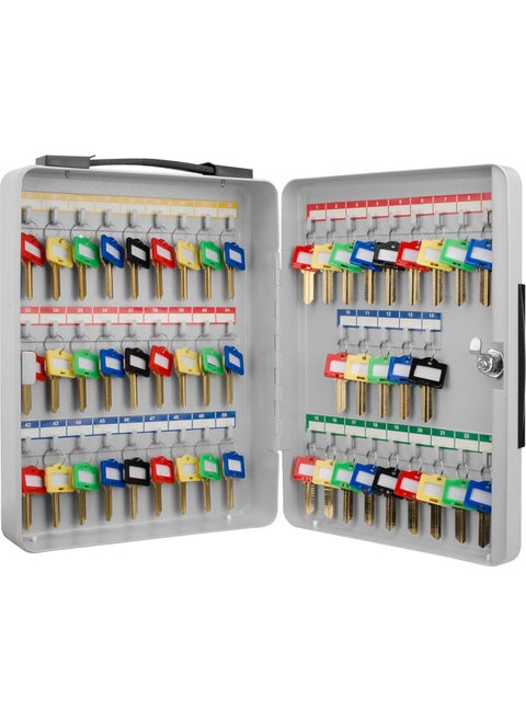 Barska Key Lock Key Cabinet Lock Box with Numbered Hooks and Tags  50 POSITION  PORTABLE