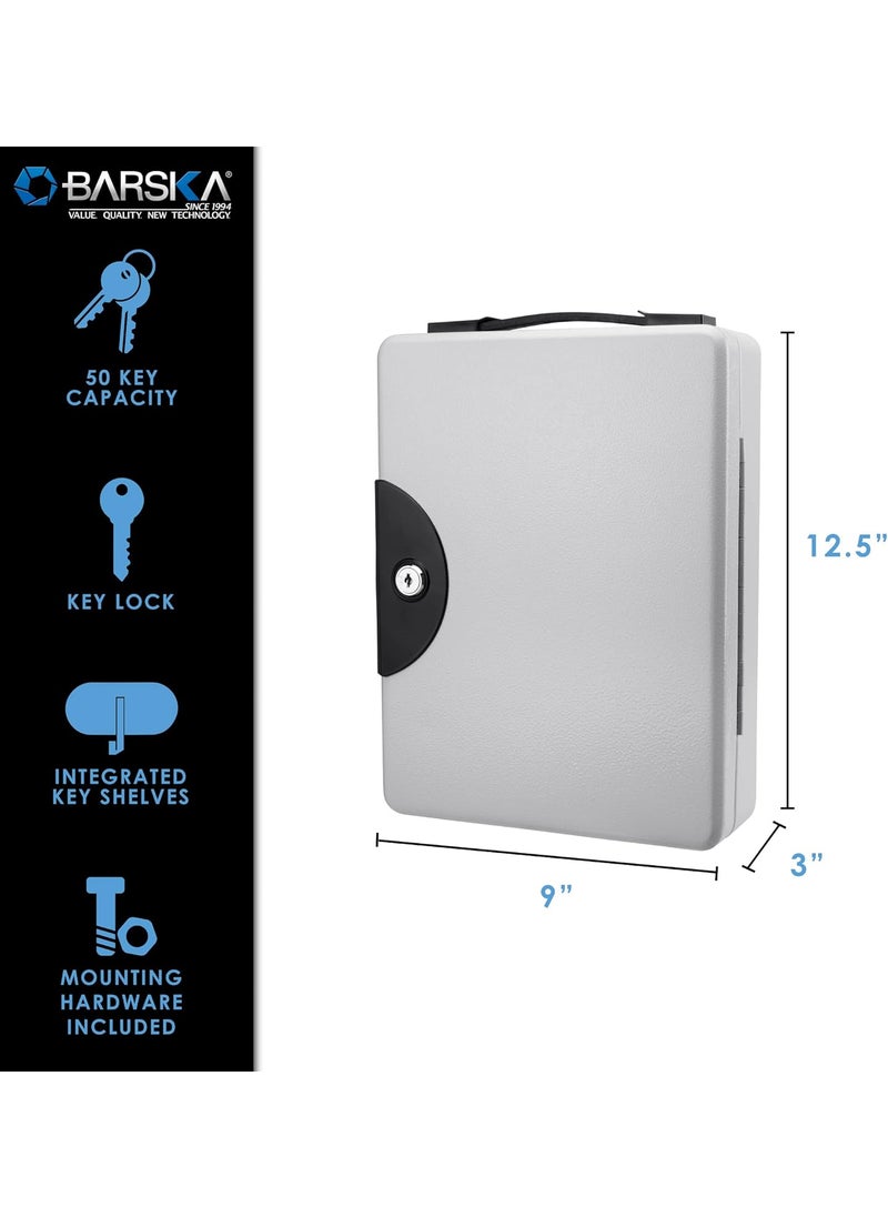 BARSKA - Barska Key Lock Key Cabinet Lock Box with Numbered Hooks and Tags  50 POSITION  PORTABLE - Image 1