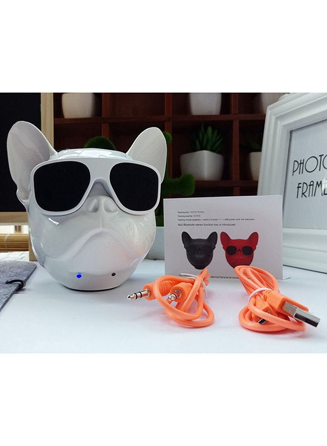 NIBEMINENT Wireless Bulldog Speaker White/Black  - Image 2