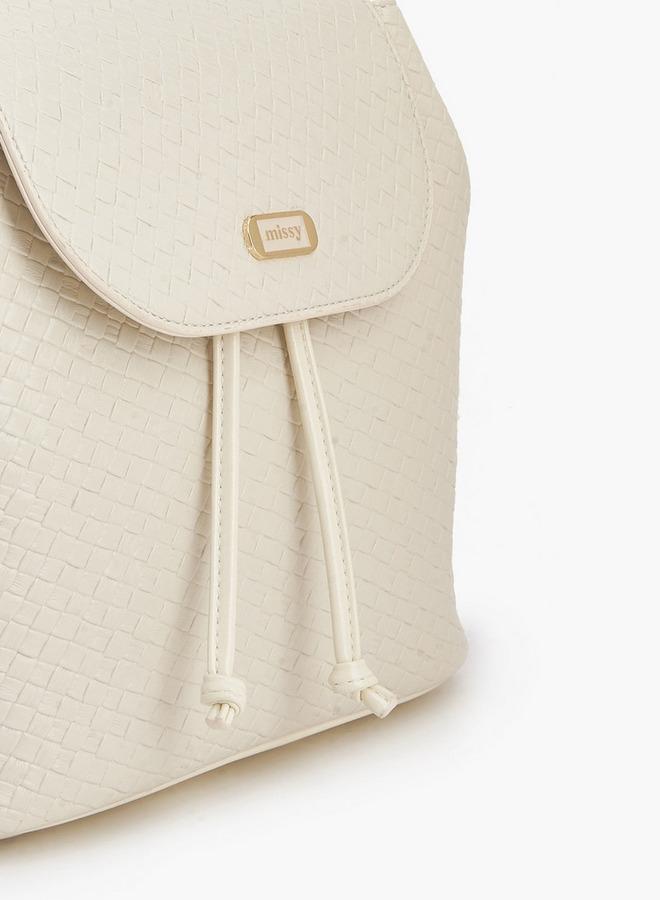Missy Backpack With Multiple Charms With Waffle Embossing - Image 3