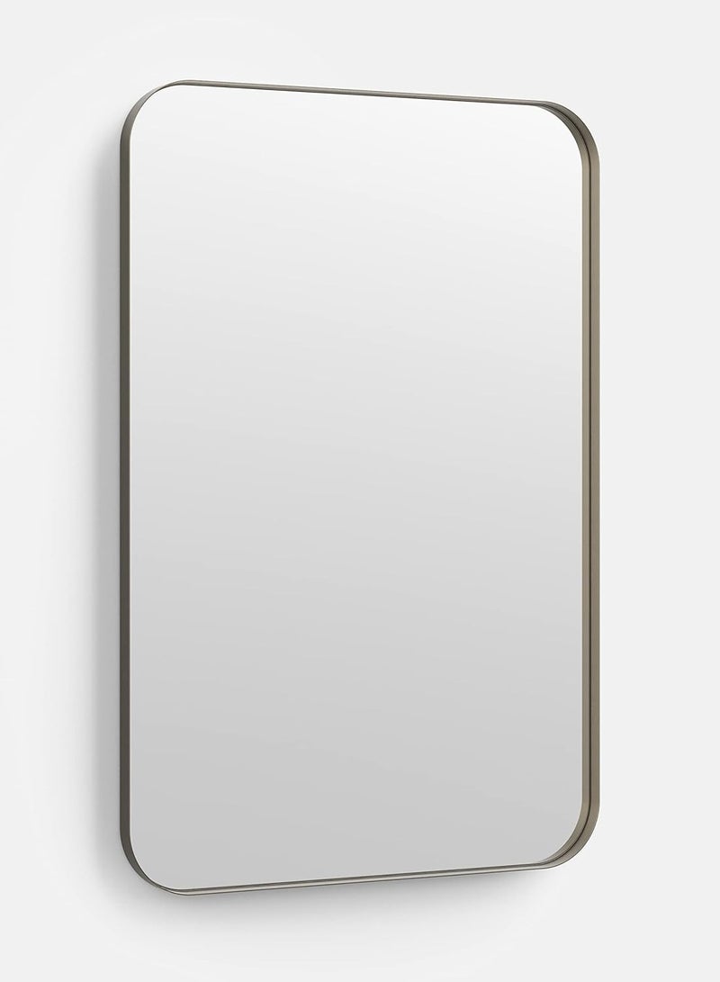 سبيس مرآة حائط حمام مستطيلة بدون إطار مقاس 30 × 40 بوصة من Better Bevel | حافة مصقولة - Image 3