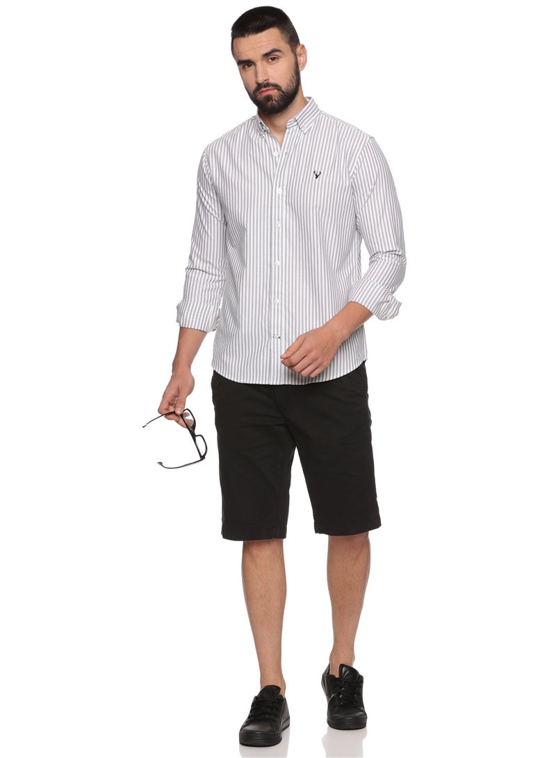 U.S. ELK Men's Button Down Shirt | Casual Slim Fit Shirt | Long Sleeve Oxford Shirts For Men | Smart Fit Cuff - Image 4