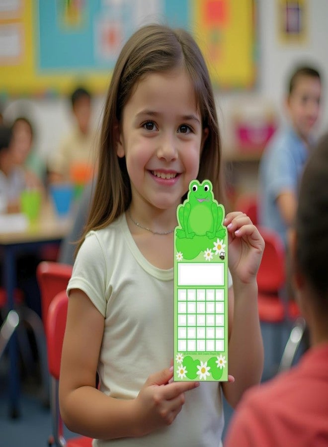 SHAPES ETC. 24 Pcs Frog Personal Incentive Chart 2.75in x 7.5in Encourage Positive Reinforcement Goal Chore Homework Reading Tracker Classroom Assignments Responsibility USA Made - Image 2