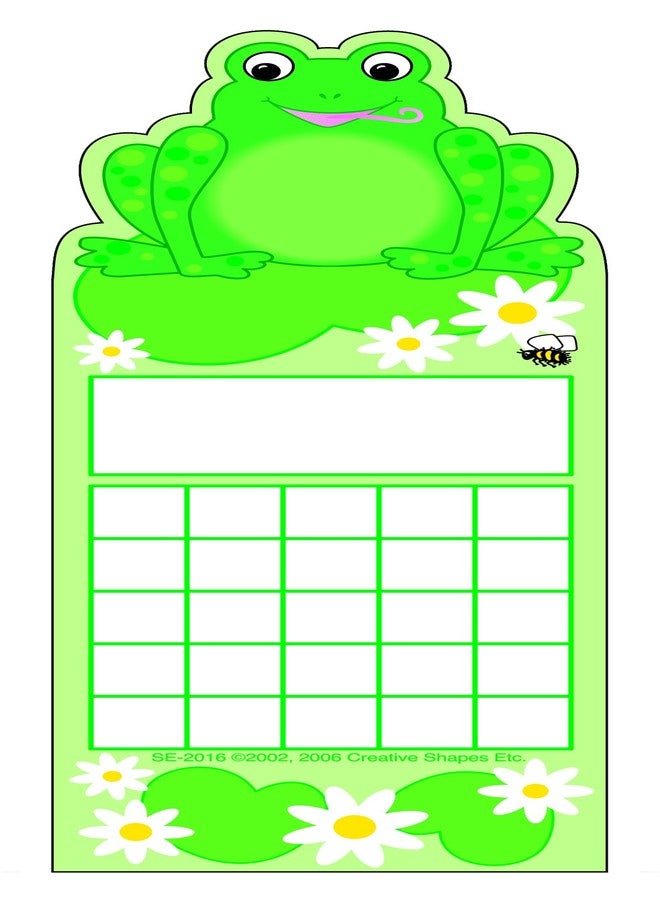SHAPES ETC. 24 Pcs Frog Personal Incentive Chart 2.75in x 7.5in Encourage Positive Reinforcement Goal Chore Homework Reading Tracker Classroom Assignments Responsibility USA Made - Image 1