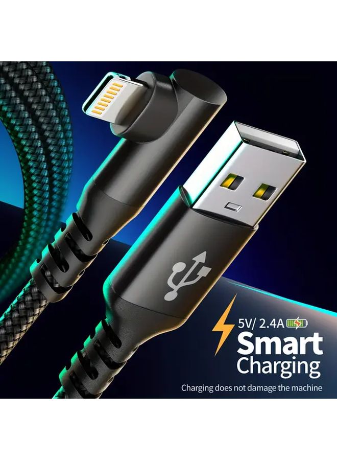 MFi Certified USB To Lightning Fast Charging Cable 3 3ft 1m Black For iPhone iPad - Image 1
