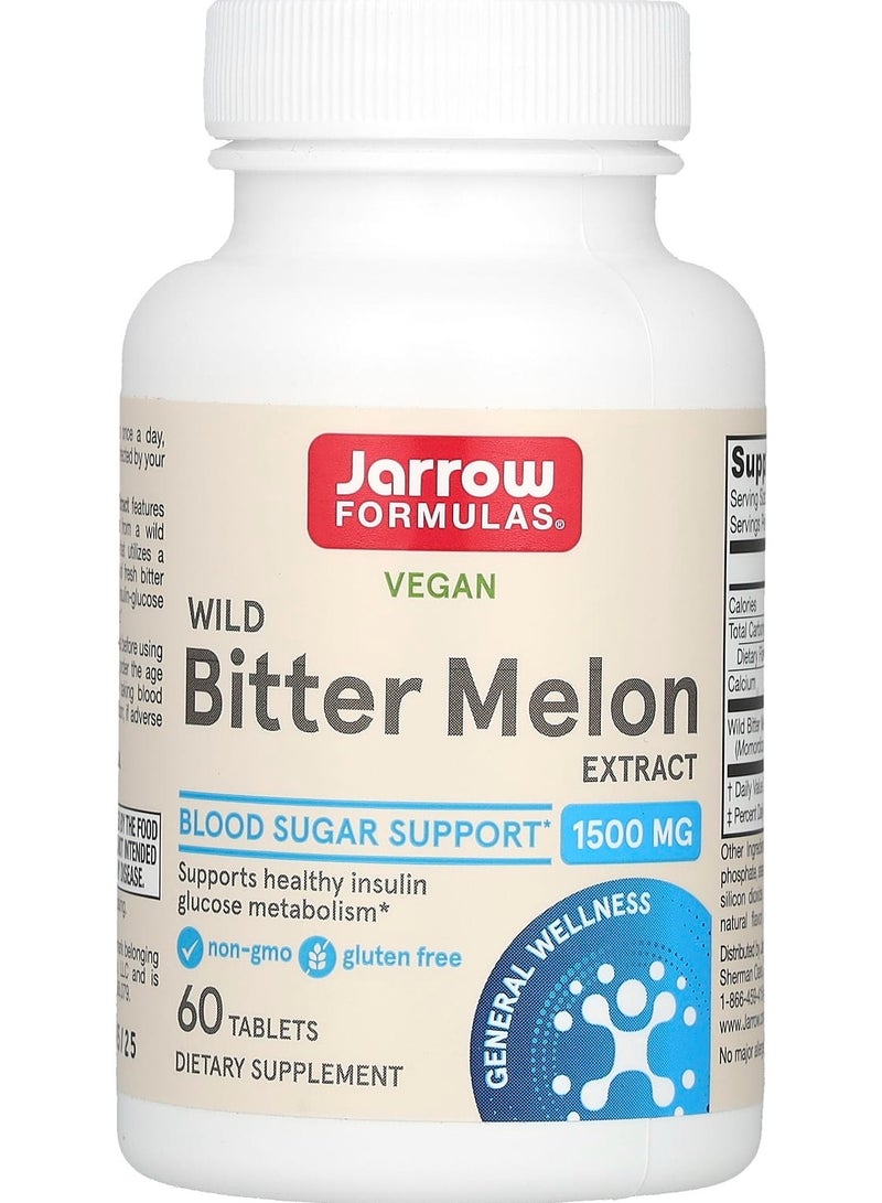 jarrow formulas Vegan Wild Bitter Melon Extract, 1,500 mg, 60 Tablets (750 mg per Tablet)