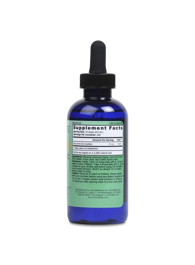 Good State Good State | Liquid Ionic Zinc Plus - Ultra Concentrate (10 Drops Equal 15 mg - 200 Servings per Bottle)  - Image 2