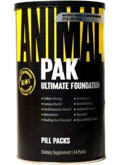 UNIVERSAL NUTRITION Animal Pak ,Ultimate Foundation, All in 1 Multi Vitamin Pill Packs, 44 Packs 