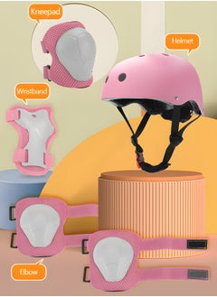 GROIC Kids Bike Helmet Set Skateboard Knee Pads - Kids Helmet Elbow Pads Wrist Guards Adjustable,Kids Protective Gear Set for Sport Cycling Bike Roller Skating Scooter  - Image 5