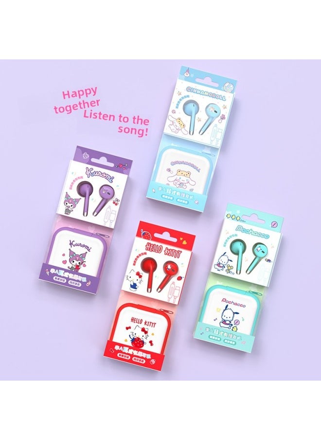 Sanrio Wired Headset Typec Interface For HuaweiFor XiaomiOppo Half In-ear Wired Headset Portable-Color:[Big Ear Dog] Typec Interface  - Image 3