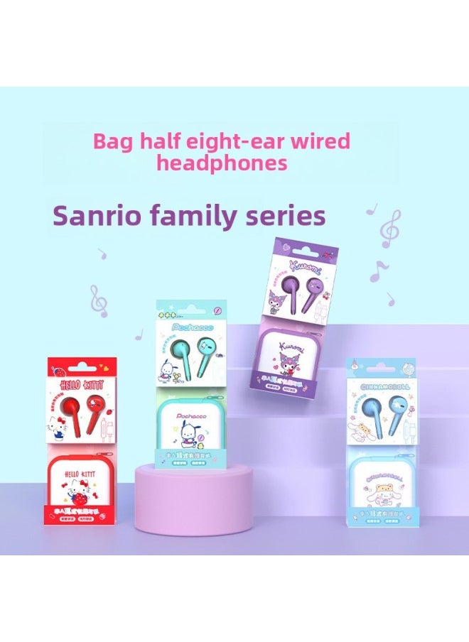Sanrio Wired Headset Typec Interface For HuaweiFor XiaomiOppo Half In-ear Wired Headset Portable-Color:[Big Ear Dog] Typec Interface  - Image 2