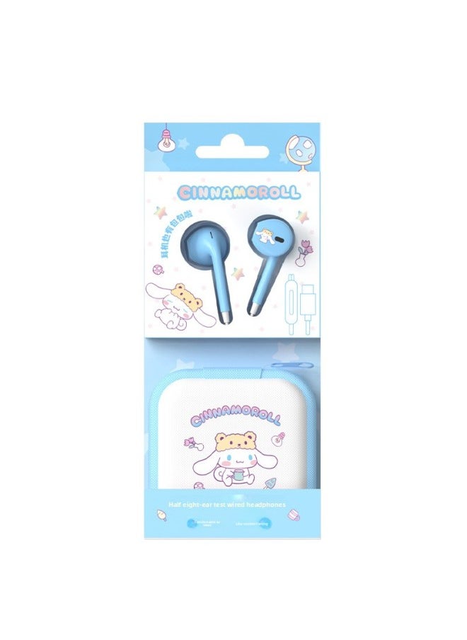 Sanrio Wired Headset Typec Interface For HuaweiFor XiaomiOppo Half In-ear Wired Headset Portable-Color:[Big Ear Dog] Typec Interface  - Image 1