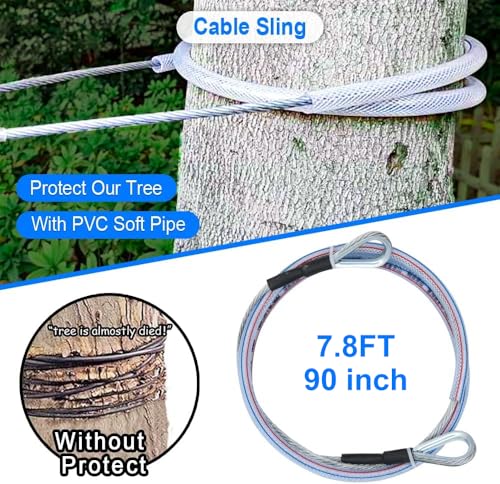 X XBEN Zip line Kits for Backyard, Zip Lines for Kid and Adult, Included Swing Seat, Ziplines Brake, and Steel Trolley, Outdoor Playground Equipment (75FT) - Image 4