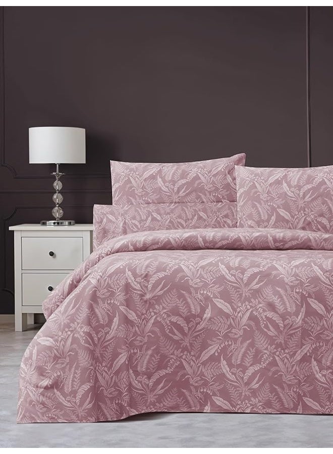 Morano Sofia Bedsheet Set Made from Microfiber Material with a Cotton-Like Touch for a Soft and Breathable Feel, Ideal for Double Beds, Measuring 240 x 260 CM, Includes Pillowcases (Summerfield, Rose) - Image 3