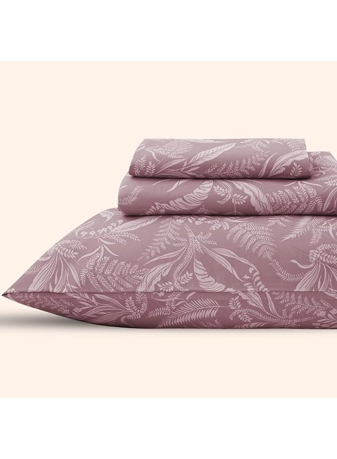 Morano Sofia Bedsheet Set Made from Microfiber Material with a Cotton-Like Touch for a Soft and Breathable Feel, Ideal for Double Beds, Measuring 240 x 260 CM, Includes Pillowcases (Summerfield, Rose) - Image 2
