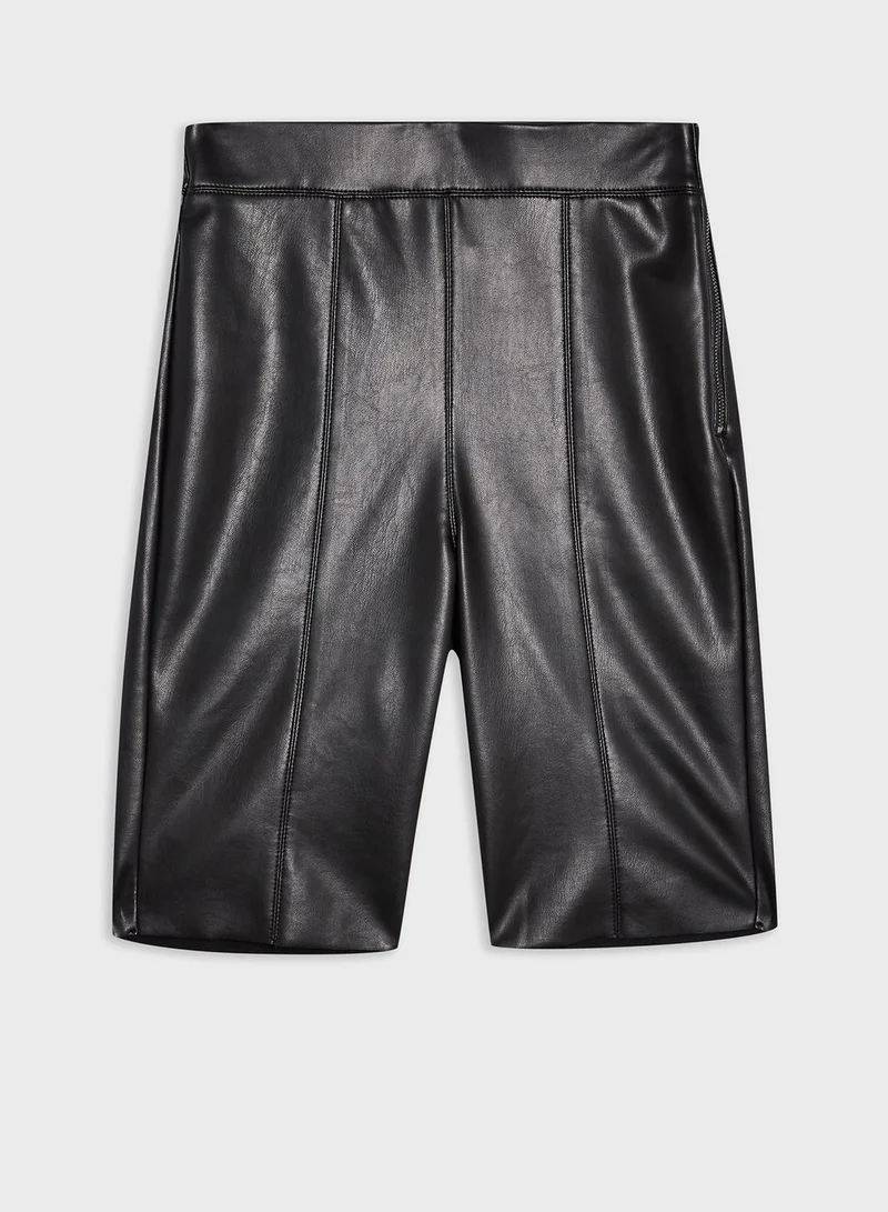 TOPSHOP PU Cycling Shorts