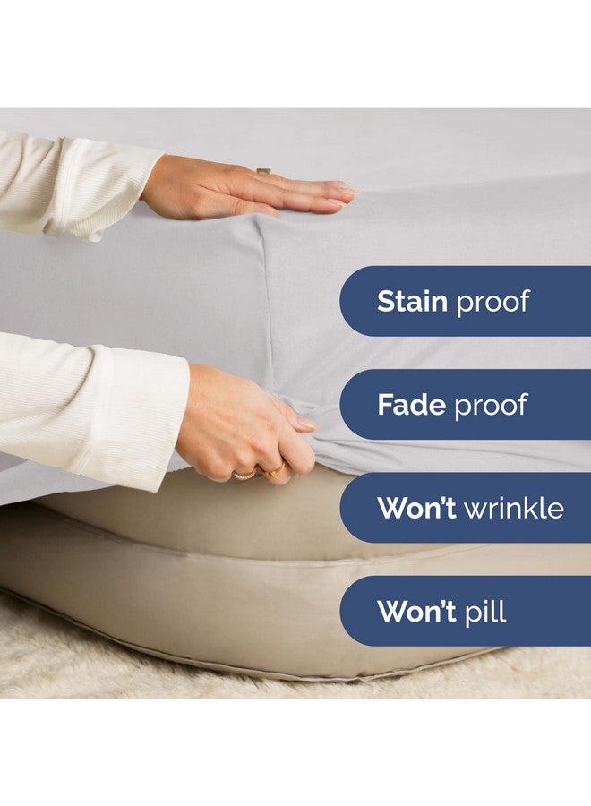 CGK Unlimited Extra Deep King Fitted Sheet - Hotel Luxury Single Fitted Sheet Only - Easily Fits 18 inch to 24 inch Mattress - Ultra Soft, Wrinkle & Fade Free w/Extra Deep Pocket - Breathable & Comfy - French Grey - Image 4