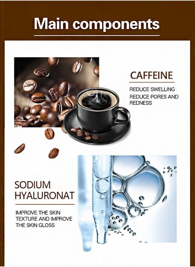 HEMEIEL Caffeine Anti- Oxidation  Face Serum - With Vitamin C, Hyaluronic Acid, Collagen, Caffeine Eye Lift Serum - Reduces Puffiness, Dark Circles, Eye Bags, Wrinkles & Brightens Skin - 30ml  - Image 3