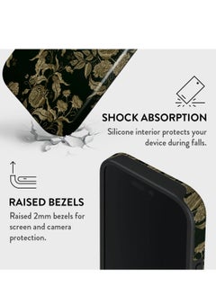 BURGA BURGA Phone Case Compatible with iPhone 16 PRO MAX Hybrid 2-Layer Hard Shell + Silicone Protective Case Flower Marble Destiny High Luxury Gold Glitter Marble Scratch-Resistant Shockproof Mobile Cover  - Image 3