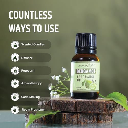 Aromahpure Fragrance Oil | 15 ml | Bergamot Aroma Oil for Home Fragrance | Best for Aromatherapy | Helps in Meditation | Used in Diffusers, Candles, Air Fresheners, Soap, IFRA Certified - Image 5