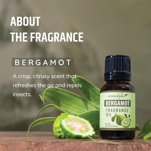 Aromahpure Fragrance Oil | 15 ml | Bergamot Aroma Oil for Home Fragrance | Best for Aromatherapy | Helps in Meditation | Used in Diffusers, Candles, Air Fresheners, Soap, IFRA Certified - Image 2