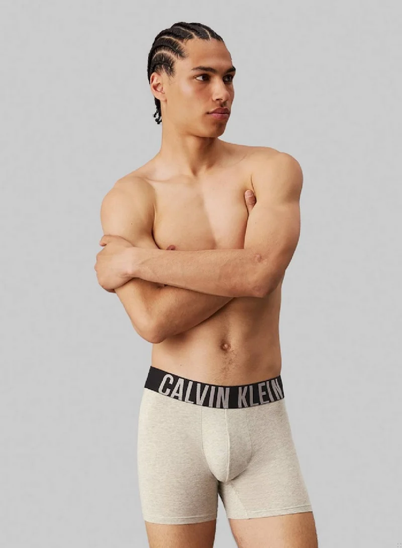CALVIN KLEIN Men's  3 Pack Boxer Briefs , Multicolour - Cotton